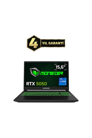 Monster Abra A5 V22.1.2 i7 13620H 32 GB 1 TB SSD 8 GB RTX5050 15.6" Free Dos FHD Dizüstü  Bilgisayar