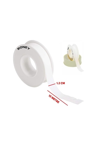 Roney 10'lu Teflon Bant 0.25 GR x 12 MM x 10 M