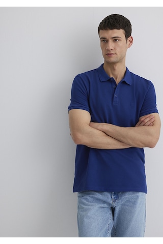 Mavi - Lacivertvert Polo Tişört 064946-70758 Mavi