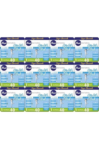 Sleepy Natural Günlük Ped Normal 40'lı X 12 480 Adet