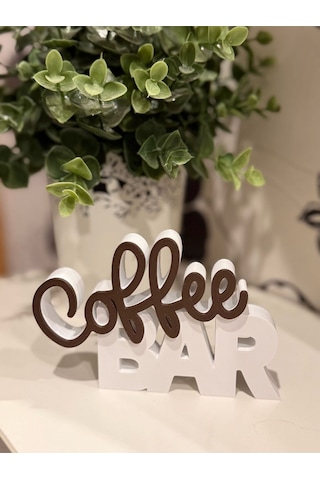 Altın Coffee Bar Dekoratif Biblo - Kahve Köşenize Sıcaklık Katan Samimi Aksesuar