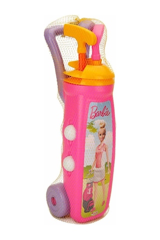 Barbie Golf Arabası Oyuncak Eğitici Oyun Seti Pembe