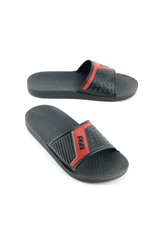 Gezer Erkek Yazlık Pu Taban Suni Deri Islak Zemine Uygun Ev Bahçe Havuz Plaj Terlik Kırmızı