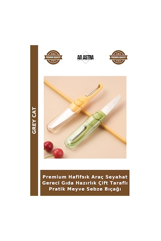 Premium Hafifsık Araç Seyahat Gereci Gıda Hazırlık Çift Taraflı Pratik Meyve Sebze Bıçağı Çok Renkli