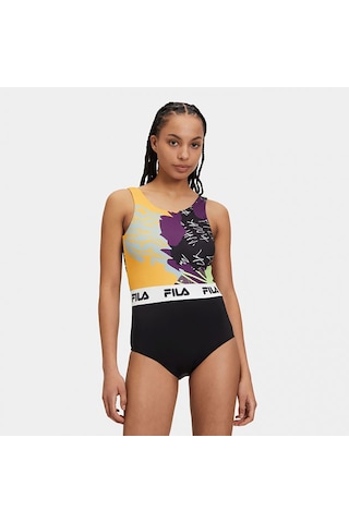 Sarı Fila Kadın Mayo Allover Print Onepiece Lw411143 Sarı