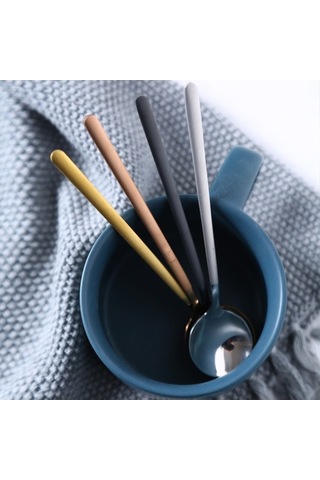 Dancemonkey Mini Mutfak Aksesuarlar Kahve Tatlı Kaşığı Gümüş 13 Cm, Gümüş Kaplı Gümüş