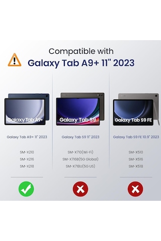 Samsung Galaxy Tab A9+ Plus 11 Inç Tablet Uyumlu Popit Çocuk Tablet Kılıfı Arka Kapak
