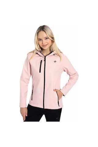 Crozwise Bayan Kapşonlu Softshell Mont Pembe