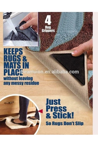 Pazly Yeniden Kullanılabilir Halı Kaydırmaz Sticker - Su Geçirmez Üçgen Halı Sabitleyici Altlık Diğer