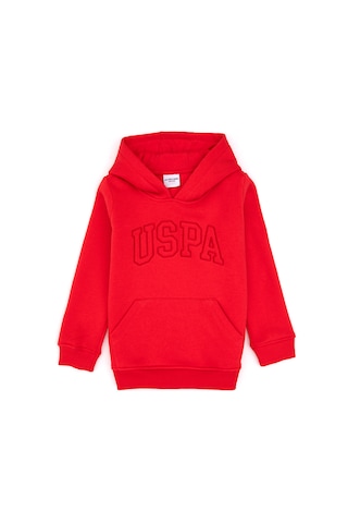 U.S. Polo Assn. Kız Çocuk Kırmızı Kapüşonlu Şardonlu Basic Sweatshirt 50314311-VR030