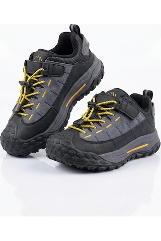 Marco Kids Arog Çocuk Lastik Bağ Cırtlı İçi Polarlı Outdoor Ayakkabı 5514-36 Gri