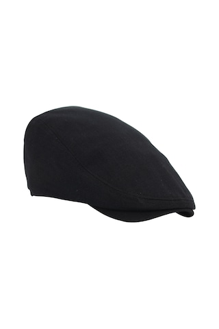 Şapkadan Siyah Kasket Pamuklu London Flat Cap Şapka 45645dr56675