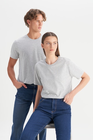 AC&Co / Altınyıldız Classics 4A4800000001GMJXS Slim Fit Bisiklet Yaka Pamuklu Erkek Tişört Gri Melanj