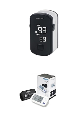 Omron M6 Hem-7360-e Dijital Koldan Tansiyon Aleti + Skormed Bm1000e Parmak Tipi Pulse Oksimetre