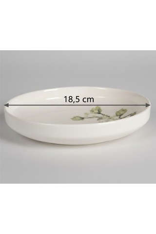 6 Kişilik Nodric Kenar Toledo Yemek Tabağı 18,5cm Freesia Desen Krem