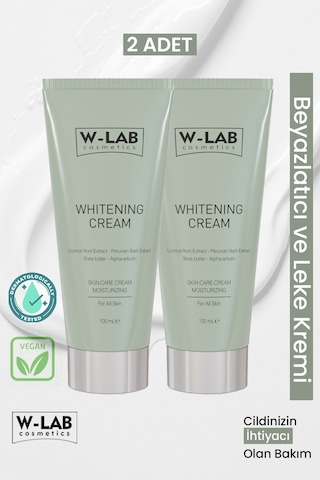 W-Lab Cosmetics Beyazlatıcı Krem 2 Li Paket