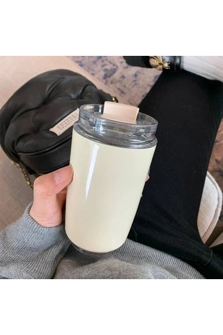 Tumbler Termos Bardak Sütlü Kahve Kupa Araba Yalıtımlı Su Şişesi Diğer Siyah