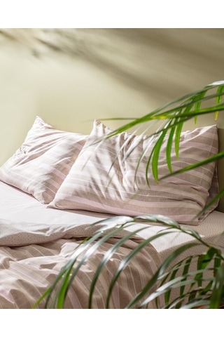 Madame Coco Darvell Çift Kişilik Pamuklu Baskılı Nevresim Takımı - Bej 8684427218587 Ekru