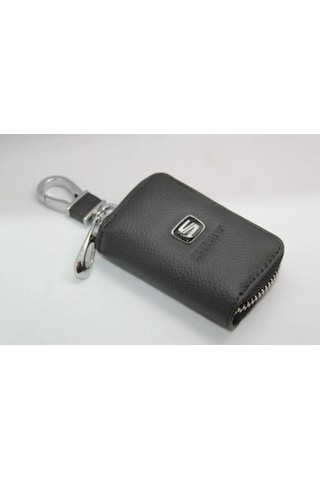 Seat Deri Fermuarlı Anahtarlık Seat Car Keychain