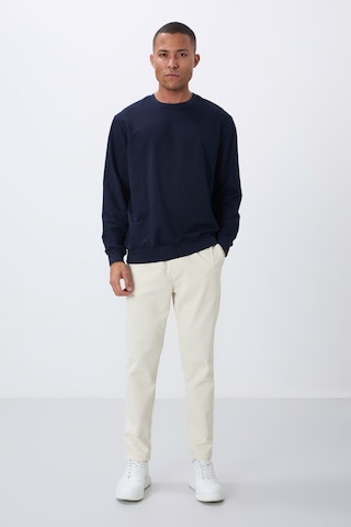 Tommy Life İndigo Pamuk Yumuşak Dokulu Standart Fit Basic Erkek Sweatshirt - 88363 Indıgo