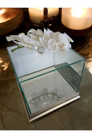 Cam Söz Nişan Çeyiz Bohça Kutusu 25 25 20 Cm Gelin Damat Bohçası