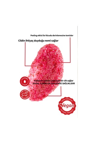 Lucille %100 Vegan Çilek Aromalı Vücut Scrub 250 ML