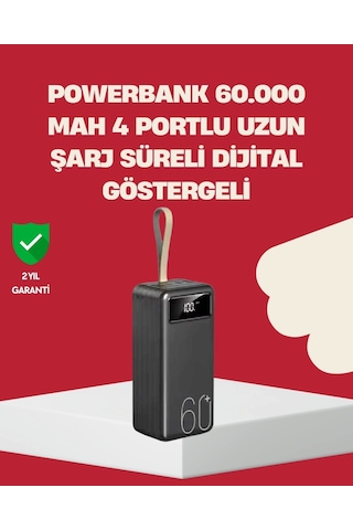 Led Ekranlı Çok Fonksiyonlu Taşınabilir Şarj Ünitesi Powerbank Çok Renkli