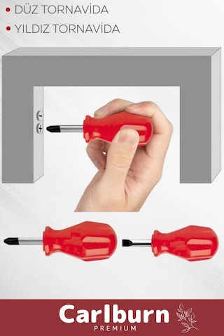 Premium Dayanıklı Hafif Taşınabilir Sağlam Ergonomik Vidalama Avuç İçi Düz Yıldız 2'li Tornavida Set