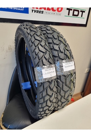Tdt Tyres Set Kanuni Seyhan 150c,suzuki Gn125,mondial Kt 125 90/90-18 Ve 110/90-16 Advantur