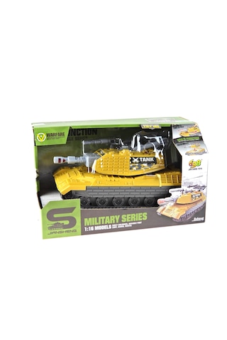 Tank Süper Tank 1:16 Ölçek Oyuncak Işıklı Sesli Sürtmeli 30 Cm