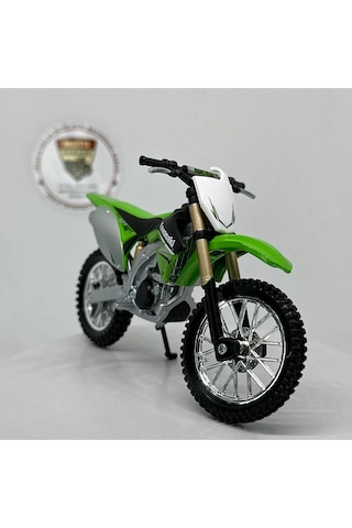 Kawasaki Kx 450f 1:18 Diecast Model Motosiklet Lisanslı Metal Maket Oyuncak