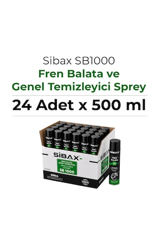 Sibax Sb1000 Fren Balata Ve Genel Temizleyici Sprey 500 Ml 24 Adet