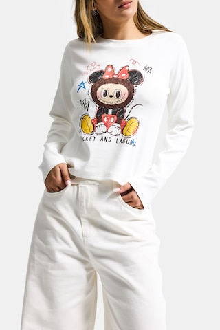 Itsbasic Kadın Kırık Beyaz W5 Baskı Desenli Sweatshirt