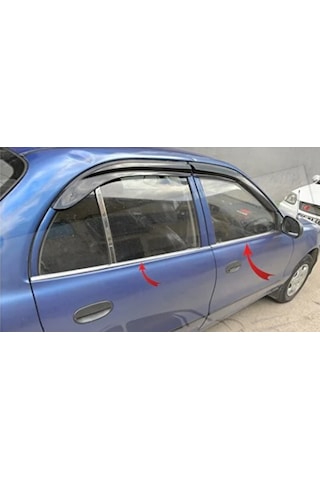 Hyundai Accent Yumurta Kasa 1995-2000 Krom Cam Çıtası 4 Parça Paslanmaz Çelik