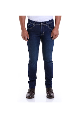 Hatemoğlu Lacivert Slim Fit Düz Düşük Bel Kot Pantolon Lacivert