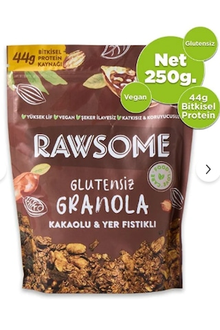 Glutensiz Yerfıstıklı Kakaolu Granola 250 G
