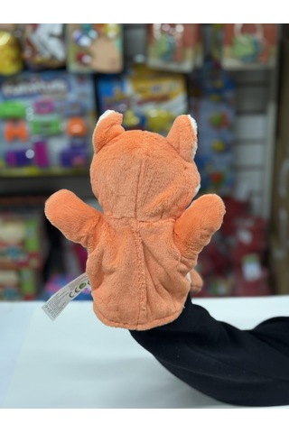 Peluş 25 Cm El Kuklası Turuncu Tilki Çok Renkli