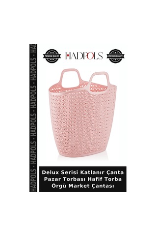Delux Serisi Katlanır Çanta Pazar Torbası Hafif Torba Örgü Market Çantası Diğer