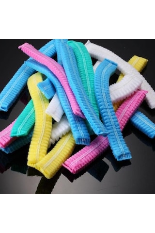 Trendooze Toz Tek Mor Kullanımlık Geçirmez File Dokumasız Bone Adet 100 Qn