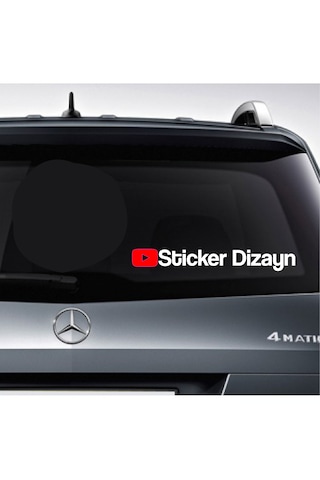 Kişiye Özel Youtube 2 Adet Sticker - Araba Oto Motosiklet Karavan Sticker Etiket 00307 30 Cm