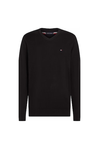 Tommy Hilfiger Erkek Yuvarlak Yaka Cotton Crew Neck Kazak - Siyah Black