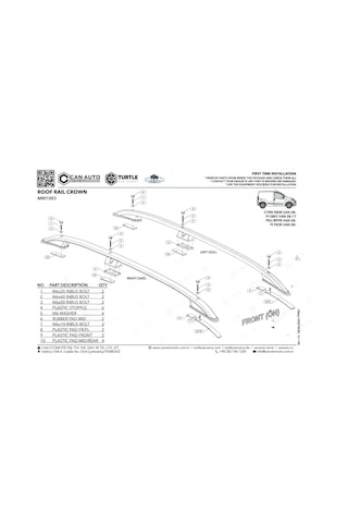 Fiat Fiorino Portbagaj Tavan Çıtası Port Bagaj Siyah