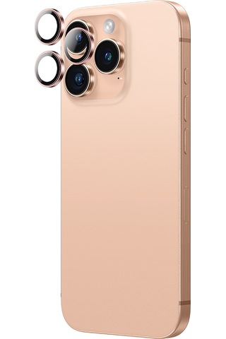 Apple Uyumlu iPhone 16 Pro Amazingthing Anti Reflective Kamera Lens Koruyucu Uygulama Aparatlı Rose Gold