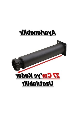Ayarlanabilir 25 Cm Metal Destek Ayağı - Koltuk Ve Baza Yükseltici Abanoz