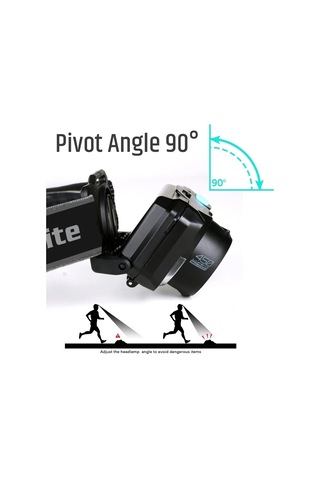 Evolite Eclipse 450 Lm Kafa Lambası Ip65 Su Geçirmez, Şarjlı Siyah