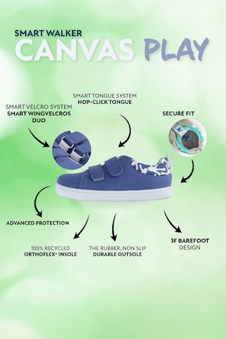 Smart Walker Canvas Play Eco Menekşe Barefoot Çocuk Ayakkabı