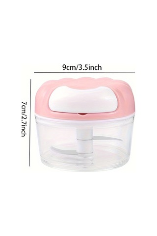 Eastmeeetwest--1 Adet Çok Fonksiyonlu El Sarımsak Öğütücü & Et Doğrayıcı - Kolay Hazırlık İçin Temel Mutfak Aleti Pembe