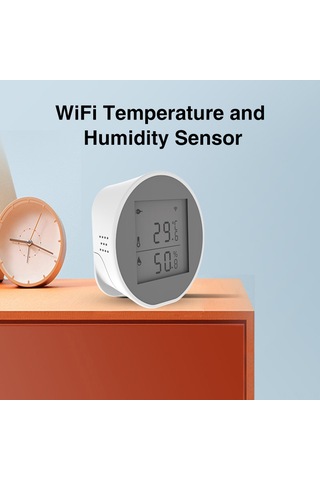 Mufunye Akıllı Wifi Sıcaklık Ve Nem Sensörü, Tuya Uygulaması İle Uzaktan İzleme, Lcd Ekranlı, 2.4ghz, Pil Dahil Değil