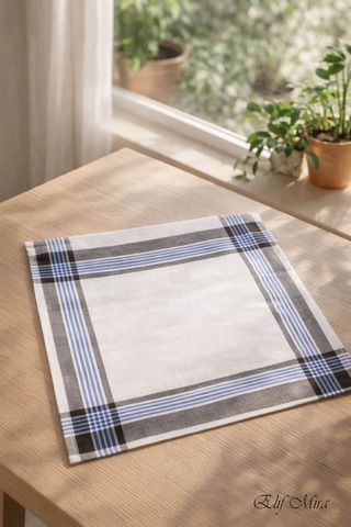 Hepsine Rakip 12 Li Erkek Cep Yaka Mendil Seti Pamuklu 30x30 Cm Mirşah Kahve