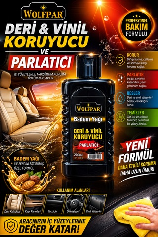 Deri Vinil Koruyucu Parlatıcı Badem Yağlı 1
